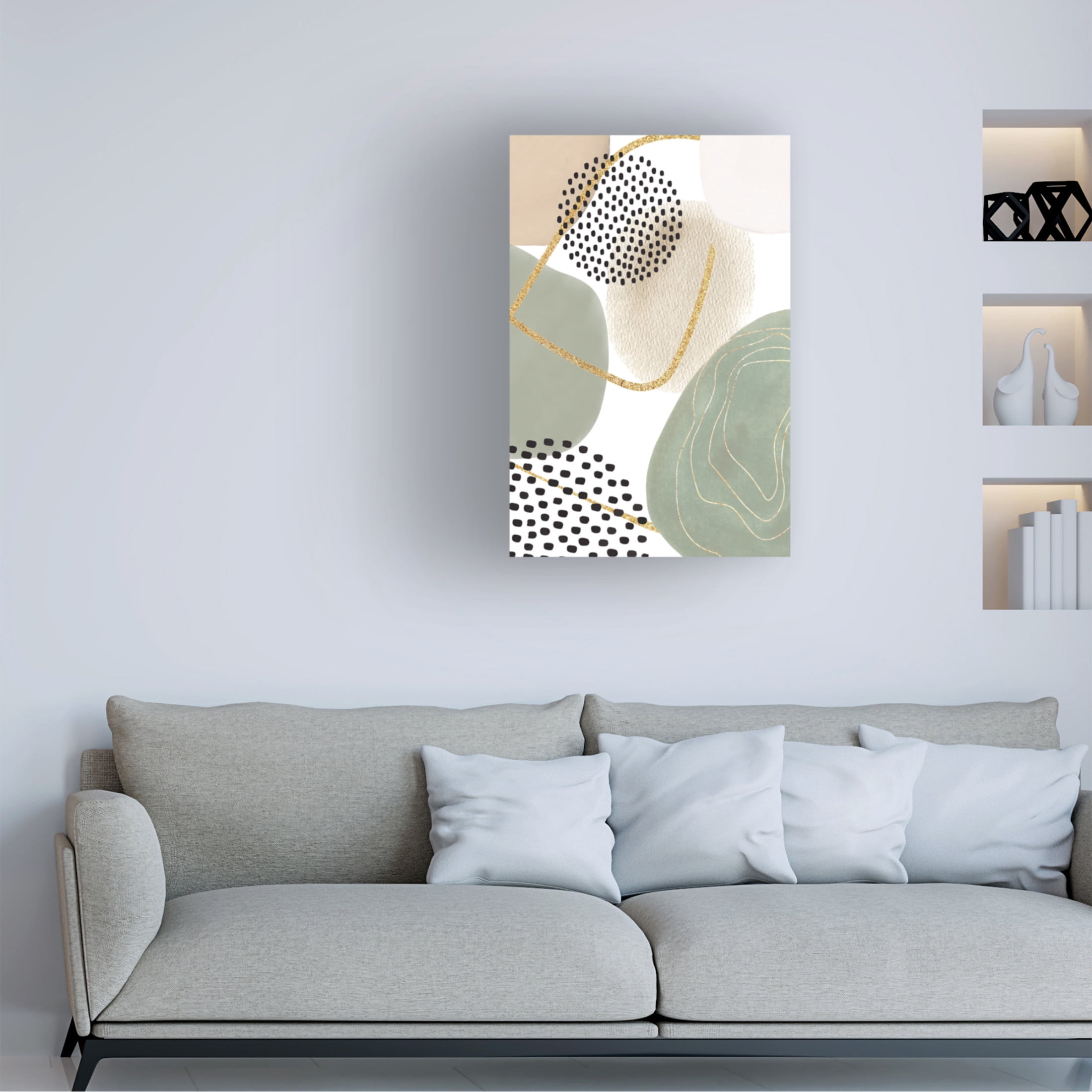Trademark Fine Art Sally Ann Moss Calm green 2 Canvas Wall Art