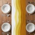 thumbnail image 6 of Ombre Orange Waves Table Runner - 90 Inch Long, Kitchen Dining Table Runner Dresser Scarves, Abstract Art Gradient Modern Farmhouse Decor for Coffee Tables Wedding Party Banquet, 6 of 8