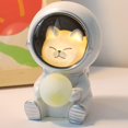 thumbnail image 1 of Lámpara de noche creativa de astronauti para mascotas, lámpara de noche, artesanía de resina, estatua de astronauti para habitación de , Gato Fernando Lámpara de noche, 1 of 8