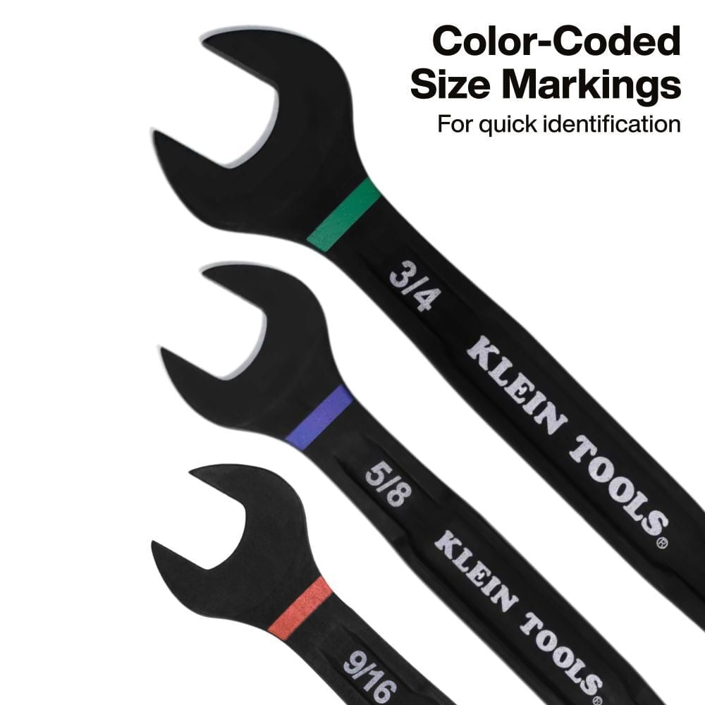 Klein Tools Ratcheting Combination Slide Lock Wrench Set Sae 8 Pieces