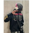thumbnail image 1 of Spider Web Print Women‘s Zip Hoodies with Long Sleeves and Oversized Fit, 1 of 2