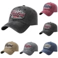 thumbnail image 4 of XIAOCHA Mens Distressed Patch Baseball Cap Adjustable Hat Band Outdoor Daily Dad Hat,Navy, 4 of 4