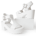 thumbnail image 6 of J. Adams Corby Platform Sandals for Women - T-Strap Mid Heel Sandal Wedges - Summer Shoes for Women, 6 of 7