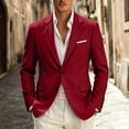 thumbnail image 2 of Riecok Blazers for Men Button Front Business Suit Jacket Solid Long Sleeve Casual Coat Formal Office Clothes with Pocket, 2 of 8