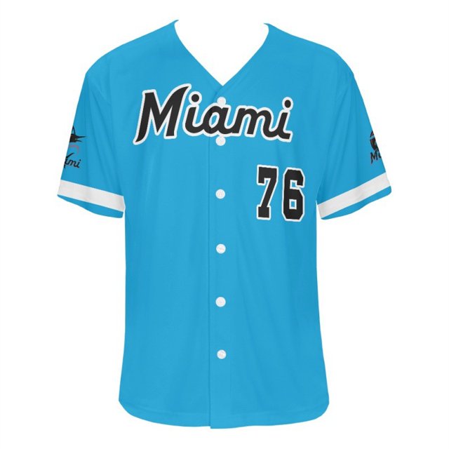 2024 Cross-border American Baseball Uniform Jersey Men's Button Cardigan Running Sports Training Breathable Printed Short-sleeved Clothes
