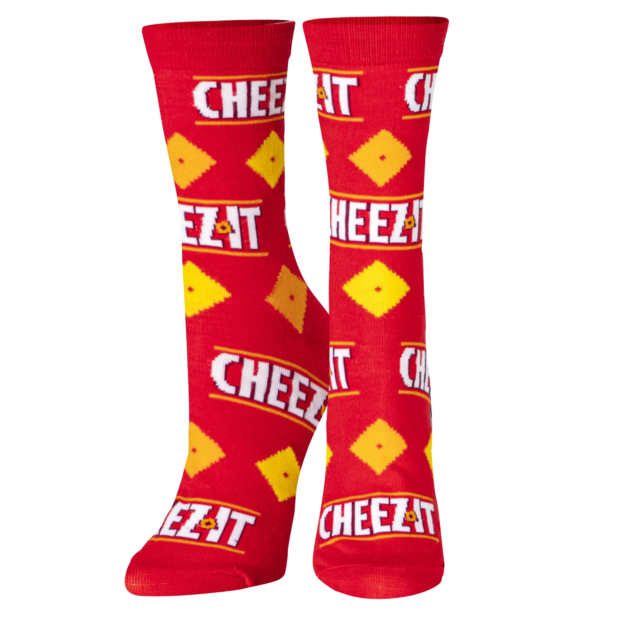 Crazy Socks Cheez It Fun Print Novelty Crew Socks for Women