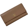 thumbnail image 2 of Pre-Owned Gucci GG Bifold Long Wallet ec-24304 Pink Beige Marmont 456116 Leather... (Good), 2 of 11