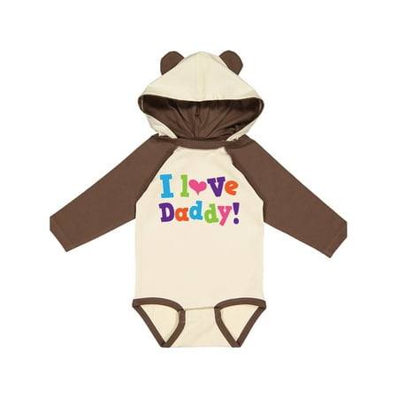 

Inktastic I Love Daddy Girls Gift Baby Girl Long Sleeve Bodysuit