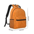 thumbnail image 2 of Yiaed Orange Glitter2 Print School Backpack College Backpack Daypacks for Students High School Spacious and Durable Daypack for Work and Travel-One Size, 2 of 6