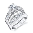 thumbnail image 5 of EOEMY Women Luxury Cubic Zircon Ring 925 Silver Wedding Jewelry Gift Sz 6-10-8, 5 of 5
