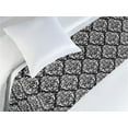 thumbnail image 3 of Damask Bed Runner, Victorian Style Royal Curlicue Ornaments with Swirls Rococo Motives, Decorative Accent Bedding Scarf for Hotels Homes & Guest Rooms, Twin, White and Charcoal Grey, by Ambesonne, 3 of 3