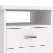 Tvilum Warner 4 Drawer Office Desk with 1 Shelf for Adults, White Finish