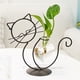 thumbnail image 5 of Elegante jarrón hidropónico para exhibiciones creativas de plantas. Moderno soporte de hierro para flores con forma de gato, 5 of 8