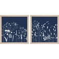 thumbnail image 1 of Great Art Now Indigo Flowers by Northern Lights, 2 Piece Framed Art Set Each 13"W x 13"H, 1 of 3