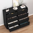thumbnail image 6 of S-HOME Functional 8 Drawer Chest Dresser Wood with Smooth Gliding Drawers for Bedroom and Hallway Storage Needs, Black, 6 of 15
