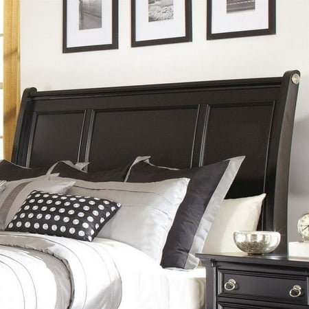 Ashley Greensburg Wood King California King Sleigh Headboard in Black (INCOMPLETE SET, HEADBOARD ONLY)