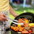 thumbnail image 2 of BBQ Sausage Turning Tongs Stainless Steel Kitchen Cooking Tongs Multipurpose Gripper Bread Clip/Steak Clamps, 2 of 5