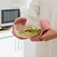 thumbnail image 4 of Conditiclusy Oven Mitts Heat Resistant Non-Slip Silicone BBQ Tray Heat Insulation Glove Cooking Tool, 4 of 7
