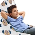 thumbnail image 1 of Cartoon Lounger Chair Bag, Dog Faces Puppy Heads Playroom Pastel, High Capacity Storage with Handle Container, Lounger Size, Mauve Taupe Night Blue, by Ambesonne, 1 of 5