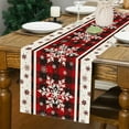 thumbnail image 5 of Nilvkv Christmas Snowflake Tablecloth Red Snowflake Tablecloth Rectangular Tablecloth Holiday Gift Dusts Cloth Holiday for Restaurant Party, Christmas, 5 of 6