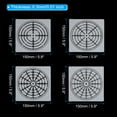 thumbnail image 2 of Uxcell 4 8 12 16 Segment Mandala Stencil, 4 Pack 6" Mandala Stencils Reusable Mandala Template Painting Tool, White, 2 of 4