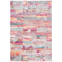 SAFAVIEH Porcello Alexanndria Abstract Area Rug, Red/Blue, 5'5" x 7'6"