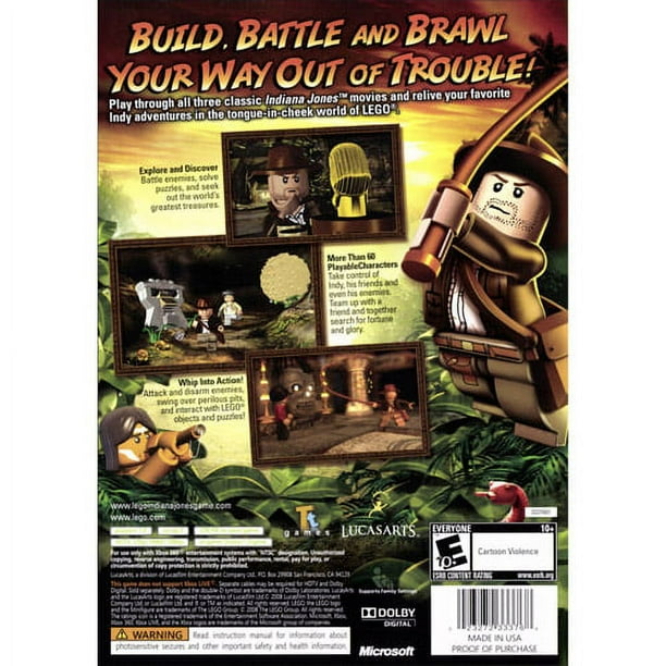 Lego Indiana Jones The Original Adventures Xbox 360 Walmart