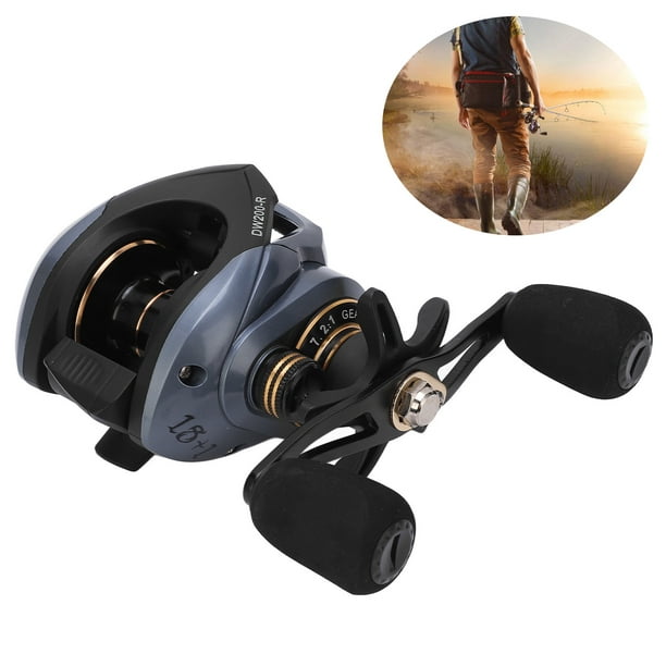 Metal Baitcaster Reels, Powerful Dual Brakes High Speed Baitcasting Reels  For Saltwater And Freshwater Right Hand 