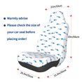 thumbnail image 3 of Wukai Cute Shark Full Set Car Seat Covers with Soft Padding Universal Auto Front Seats Protector and Cushion Mat, 3 of 5