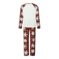 thumbnail image 4 of Franhais Family Matching Christmas Pajamas, Cartoon Gnome Print Long-Sleeved Tops + Plaid  Snowflake Pattern Trousers Sleepwear Outfits, 4 of 9