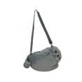 thumbnail image 2 of Bolso de Peluche de Bandolera Bolso Monedero Animal Cartera de Hombro con Cierre Práctico y Diseño Lindo para Mujeres Niñas Adecuado para Gris L, 2 of 6