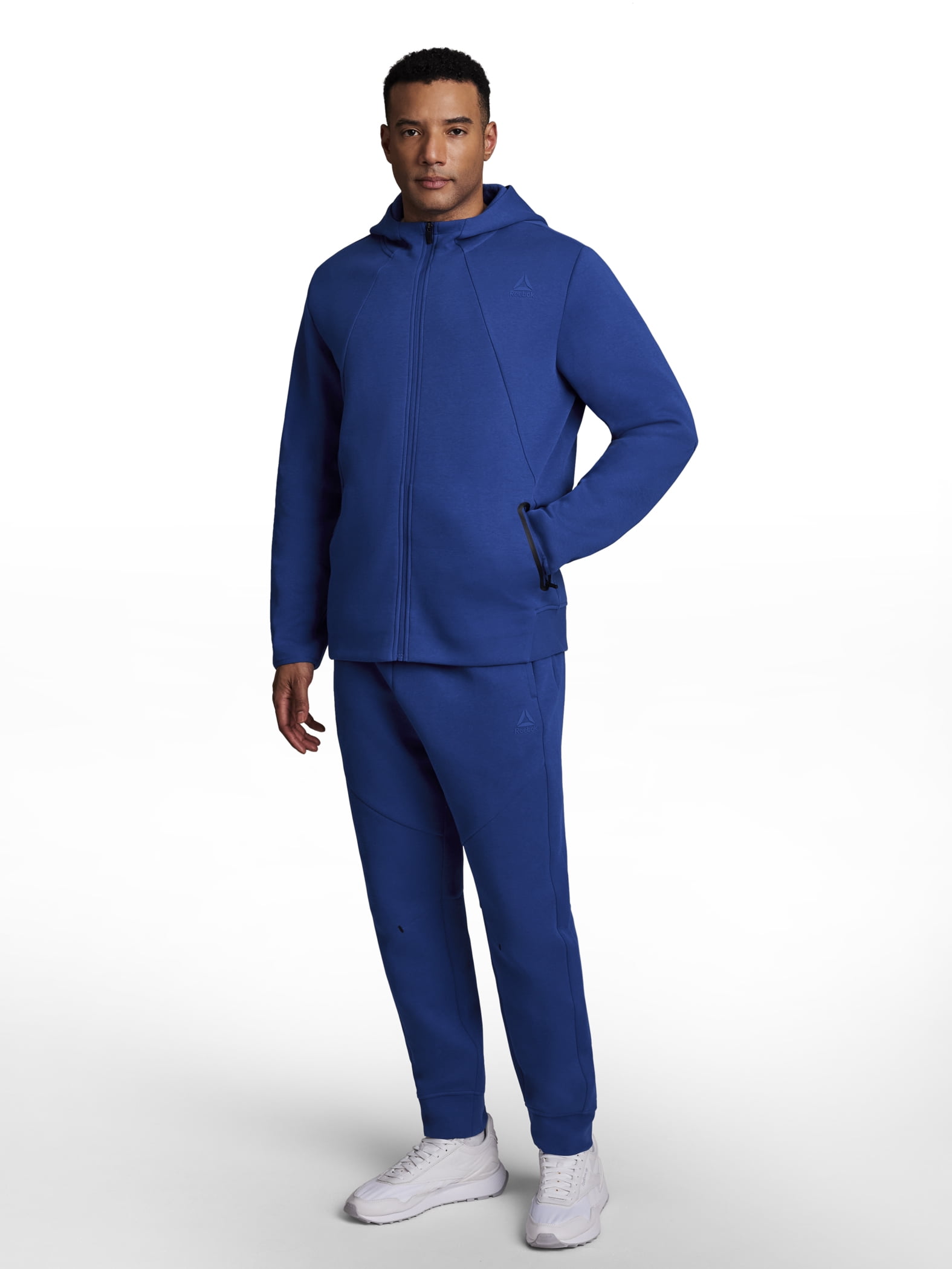 Reebok Men's and Big Men's Momentum Fleece Full Zip Hoodie, Sizes XS-5XL