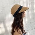 thumbnail image 5 of UDIYO Straw Hat Versatile Adjustable Straw Weaving Extended Round Brim Beach Hat Photo Props, 5 of 8