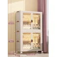 thumbnail image 1 of Armarios para dormitorio de bebé, armario, contenedores plegables para ropa, armarios visuales transparentes, estante organizador de ropa con soporte de carga estable, 1 of 4