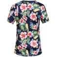 thumbnail image 2 of SSLR Womens T Shirts V Neck Criss Cross Floral Tee Short Sleeve T Shirt, 2 of 7