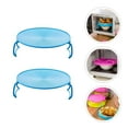 thumbnail image 2 of KAKOWELY 2Pcs Microwave Oven Tray Holders Layered Storage Racks Kitchen Steaming Racks,9.25X"X9.25"X3.27", 2 of 4