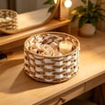 thumbnail image 6 of AOMXGD Natural Woven Storage Basket For Desk Coffee Table Snacks Cosmetics Small Items Organizer Tray, 6 of 6