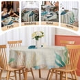 thumbnail image 5 of Round Tablecloth Beach Coastal Theme Waterproof Oil Proof Polyester Table Cloth Cover Decor for Home Dining Outdoor,Patio,Parties, 54" Dia. Vintage Sea Turtle, 5 of 9