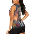 thumbnail image 3 of Balery Starry Sky Cute Horse Camiseta sin mangas estampada ligera para mujer, tops de entrenamiento sin mangas, camisetas de yoga transpirables de secado rápido.-X-Large, 3 of 7