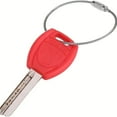 thumbnail image 4 of Stainless Steel Wire Keychains Cable Key Ring Wire Car Cable Keyring Hinge Keepers Binding Carabiner Big Locking Heavy Duty Luggage Tags Loops Tag Keepers Twist Barrel (2mm * 200 mm), 4 of 8