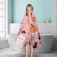 thumbnail image 6 of Pastel Halloween Pattern Hooded Bath Towel，50"x30" for Ages 3 To 12 Kids, Quick Dry Lightweight Soft Microfiber Hood Beach Towel Cover Up for Kids, 6 of 7