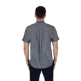 thumbnail image 2 of Camisas De Vestir Manga Corta Look De Lino Negro Jaspe Slim Fit Hombre, 2 of 4