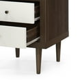 thumbnail image 5 of GDF Studio Farhart Mid Century Modern Faux Wood 2 Drawer Nightstand, Walnut and White, 5 of 9