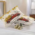 thumbnail image 3 of Outdoor Pillow Cover Sunflower Red Truck Set of 2 Waterproof Throw Pillowcases Butterfly Leaves Retro Decorative Patio Furniture Pillows for Couch Garden Indoor & Outdoor Use, 3 of 9