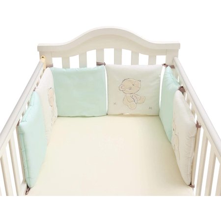 Dinohhi Bordure De Lit 6pcs Nid Protege Tete Lit Bebe Tour De Lit 30x30 Cm Protege Bordure Bebe Literie Trois Petits Ours Walmart Canada