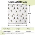thumbnail image 2 of Pug and Footprints Square Fitted Tablecloth with Elastic Edge,Square Table Cover,Washable Elastic Table Cover for Home Kitchen Party Decor 34"x34", 2 of 6