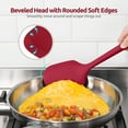 thumbnail image 3 of Silicone Kitchen Cooking Utensil Set: U-Taste 446°F Heat Resistant 13.6in Long Kitchen Gadgets, BPA Free Non Stick Rubber Cook Accessories For Stir Frying, Serving, Basting, Mixing (5 Pieces, Red), 3 of 9