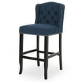 thumbnail image 2 of Home Square Wingback Barstool in Navy and Dark Brown - Set of 4, 2 of 11
