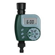 Automatic Water Timer Outdoor Garden Irrigation Controller 1-Outlet Programmable Hose Timer Garden Automatic Watering Device without Battery Green
