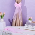 thumbnail image 4 of 2 Pack Pink Curtain Tiebacks Bowknot Curtains Tie Backs Decorative Fabric Ribbon Curtains Holdback, 4 of 5